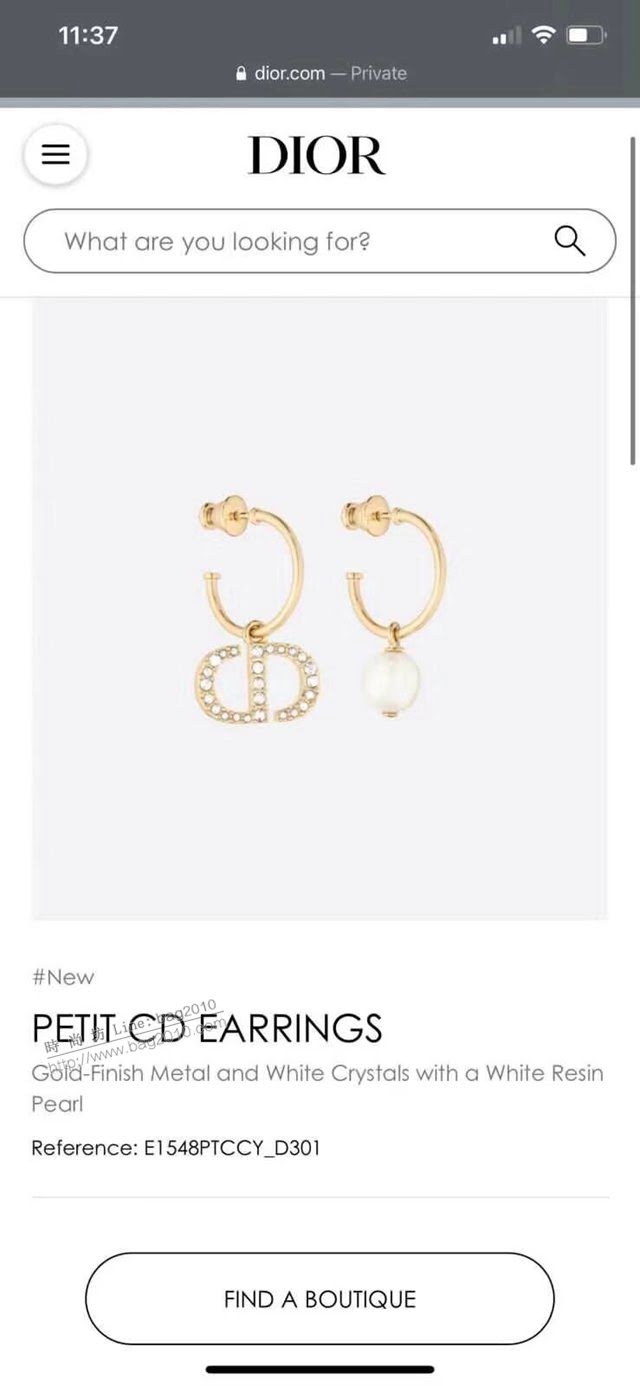 Dior飾品 迪奧原單耳環 2021新款DIOR迪奧字母耳釘  zgd1367